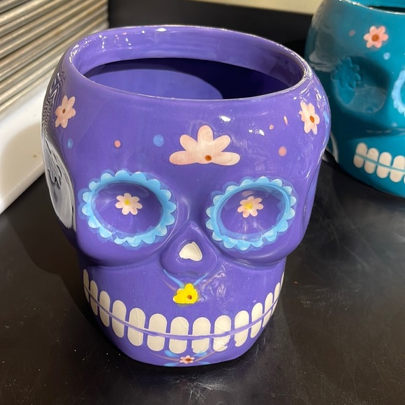 Holiday Purple Day Of The Dead Planter Candy Jar Vase Whatever You